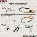 Belt Yamaha  Nmax XNUMXxXNUMXmm Bando