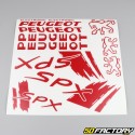 Kit decorativo Peugeot 103 SPX vermelho V1