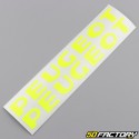 Engine cover decals Peugeot 103 fluorescent yellow