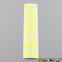 Engine cover decals Peugeot 103 fluorescent yellow