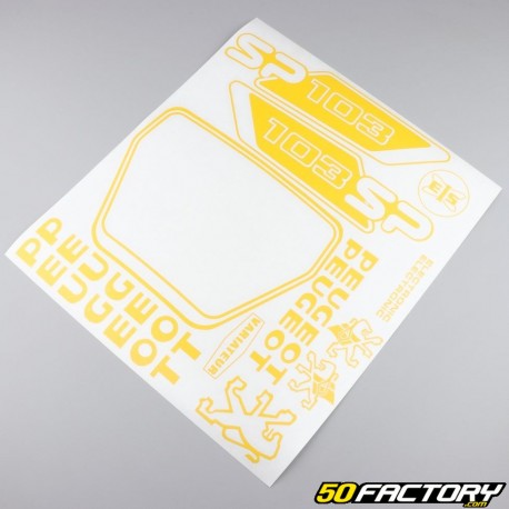 Kit decorativo Peugeot 103 SP amarelo V2