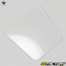 100x100 mm trapezoidal enduro motorcycle license plate transparent plate (per unit)