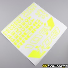 Kit grafiche adesivi di tipo Peugeot 103 RCX Racing giallo neon