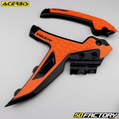 Protecciones de cuadro KTM SX 125, 250, SX-F 350, 450 (desde 2023) Acerbis negro y naranja