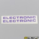 decals &quot;Electronic&quot; of crankcases Peugeot 103 dark purples