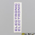 decals &quot;Electronic&quot; of crankcases Peugeot 103 dark purples