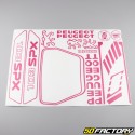 Kit grafiche adesivi Peugeot 103 SPX rosa gomma da masticare V3