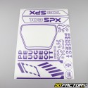 Kit grafiche adesivi Peugeot 103 SPX viola scuro V3
