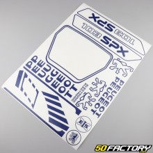 Kit grafiche adesivi Peugeot 103 SPX blu scuro V3