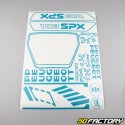 Kit grafiche adesivi Peugeot 103 SPX blu turchese V3