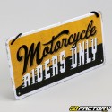 placa de esmalte de moto Ride rs Apenas XNUMXxXNUMX cm