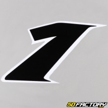 Number XNUMX black sticker