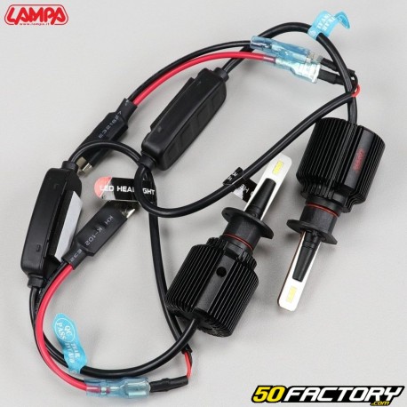 Bombillas para faros HXNUMXV XNUMXW Lampa  con leds ventilados (pack de XNUMX)