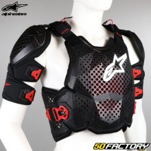 Colete proteção Alpinestars A-XNUMX preto e vermelho