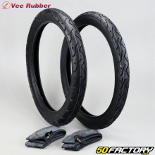 Tires 2 1/4-17 (2.25-17) 39J, 2 3/4-17 (2.75-17) 39J Vee Rubber VRM099 with moped inner tubes