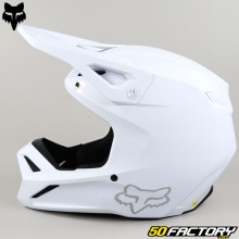 Capacete cross Fox Racing  VXNUMX Branco fosco sólido