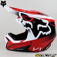 Capacete cross Fox Racing  VXNUMX Leed neon vermelho