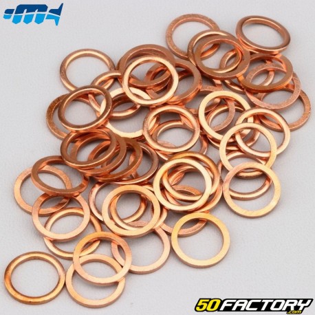 Copper Drain Plug Gaskets Ã˜12x16x1.5 mm Motorcyclecross Marketing (batch of 50)