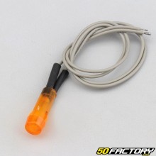 Mini luz indicadora laranja 12V 7 mm adaptável