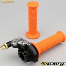 Gasgriff komplett mit Accossato-Bezügen Racing orange