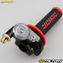 Gas handle complete with Accossato coatings Racing semi-embossed black and red