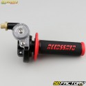 Gas handle complete with Accossato coatings Racing semi-embossed black and red