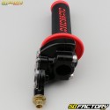 Gas handle complete with Accossato coatings Racing semi-embossed black and red