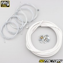 Kabel und Gaskanäle, startäh, Dekompressor und Bremsen Peugeot 103 Fifty weiß (Bausatz)