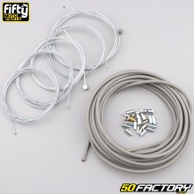 Cables y conductos de gas, starter, descompresor y frenos Peugeot 103 Fifty gris (conjunto)