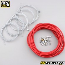 Kabel und Gaskanäle, startäh, Dekompressor und Bremsen Peugeot 103 Fifty rot (Kit)
