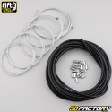 Black cables and sheaths MBK 51, Motobécane AV88, 89 ... Fifty (Kit)