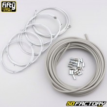 Cables y conductos de gas, start er, descompresor y frenos MBK XNUMX, Motobécane AVXNUMX, XNUMX... Fifty  gris (conjunto)