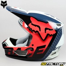 Casco cross Fox Racing V1 Trice naranja fluo y gris