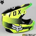 Capacete cross Fox Racing V1 Ridl amarelo neon