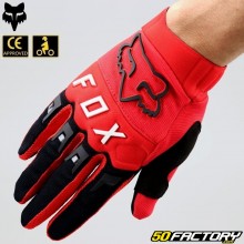 Gloves cross Fox Racing Dirtpaw CE approved neon red motorcycles