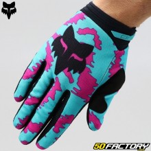 Guantes cross Fox Racing 180 Nuklr turquesas