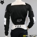 Camiseta infantil Fox Racing XNUMX Lux en blanco y negro