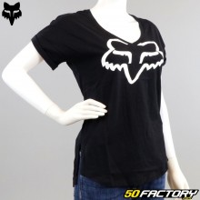 Camiseta feminina Fox Racing Fronteira em preto e branco