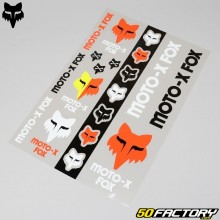 Stickers Fox Racing Heritage Track oranges et noirs 32x48 cm (planche)