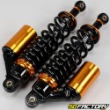 320 mm Paioli type rear gas shock absorbers Peugeot 103, MBK 51... black and gold