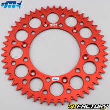 Rear sprocket 50 aluminum teeth 520 Beta RR 200, 250, 450... Motorcyclecross Marketing (anti-mud) red