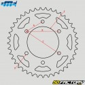 Coroa XNUMX dentes de alumínio XNUMX Gas Gas  EC XNUMX, Husaberg FC XNUMX, KTM EXC XNUMX... Motocicletacross Marketing  (anti-lama) cinza