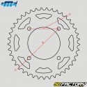 Crown 50 teeth aluminum Husqvarna TC, KTM SX 85 Motorcyclecross Marketing (anti-mud) orange