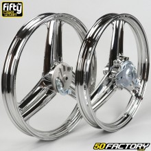 17 inch rims type Grimeca propeller wheels Peugeot 103 SP, MVL... Fifty chrome