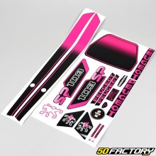 Kit decorativo Peugeot  XNUMX SPXNUMX (com decalques da caixa) preto e rosa