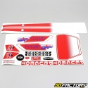 Kit déco Peugeot 103 SP3 (avec stickers de carters) rouge et bleu