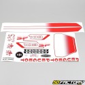 Kit déco Peugeot 103 SP3 (avec stickers de carters) blanc et rouge