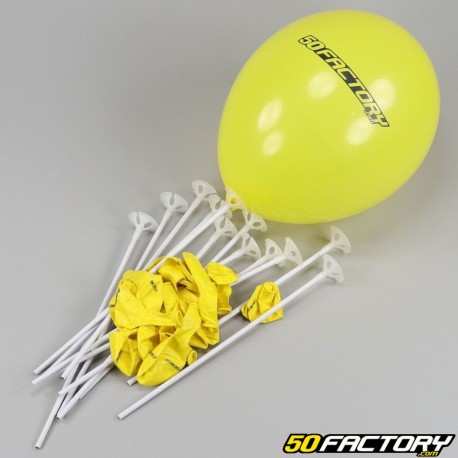 Luftballons 50 Factory mit Stielen (20-Packung)