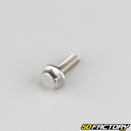 Vis 5x16 mm tête hexagonale à embase filetage standard inox (à l'unité)