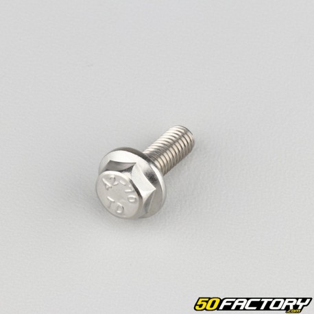6x16 mm screw hexagonal head with stainless steel base (per unit)